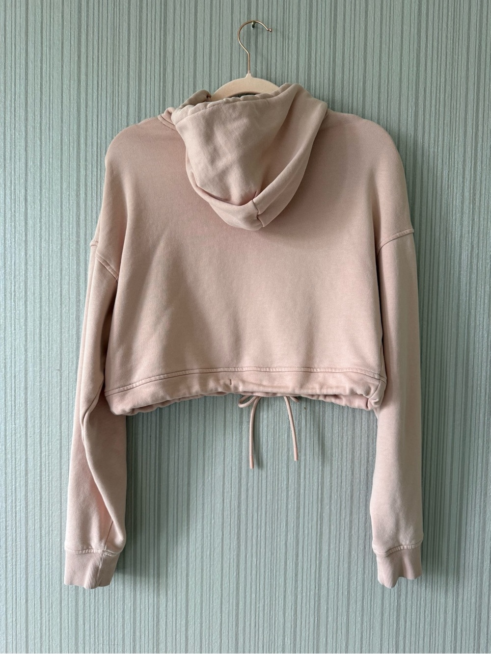 Faith Connexion Blush Cropped Drawstring Hoodie - Picture 4 of 5